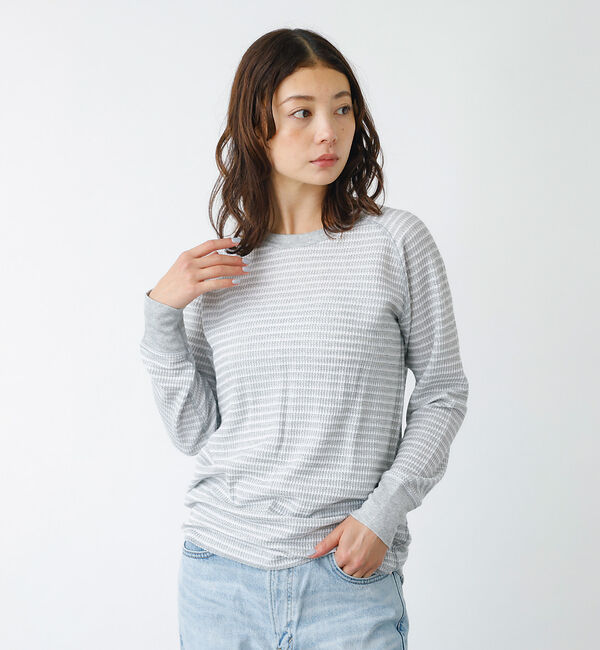 Rouge vif「【JEMORGAN / ジェーイーモーガン】ワッフルラグランロンＴ / パック入」|Tシャツ・カットソー|