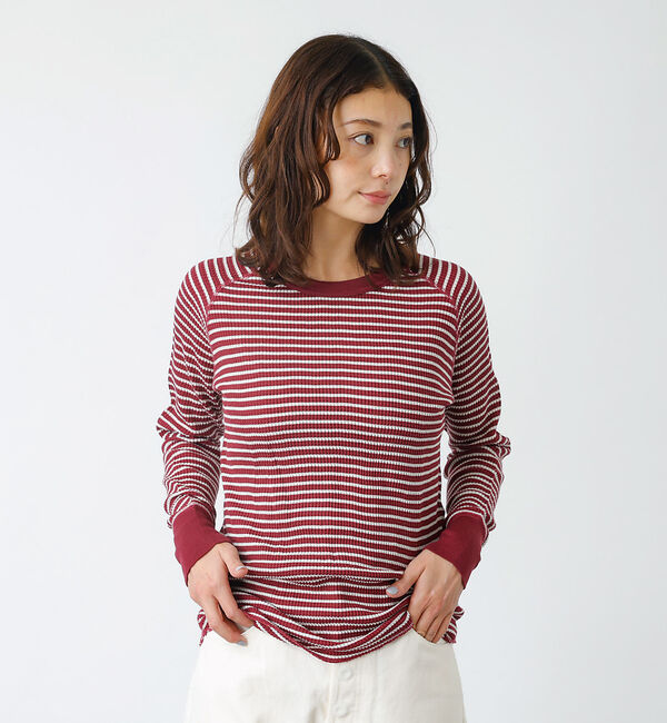 Rouge vif「【JEMORGAN / ジェーイーモーガン】ワッフルラグランロンＴ / パック入」|Tシャツ・カットソー|