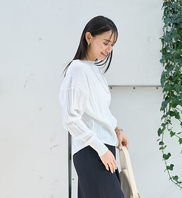 Rouge vif「変形ストライプ前後2WAYニット / カーディガン」|ニット・セーター|