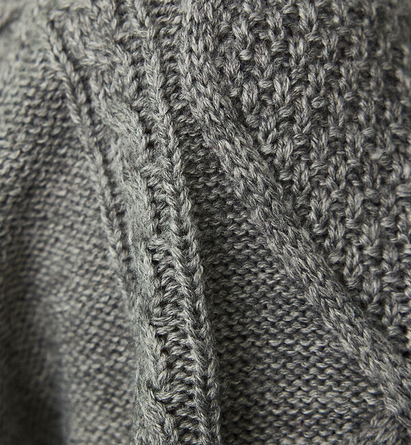 Rouge vif「【Le Melange/ル・メランジュ】ナンバリングケーブルニットプルオーバー」|ニット・セーター|