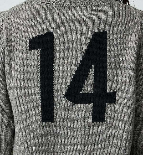 Rouge vif「【Le Melange/ル・メランジュ】ナンバリングケーブルニットプルオーバー」|ニット・セーター|