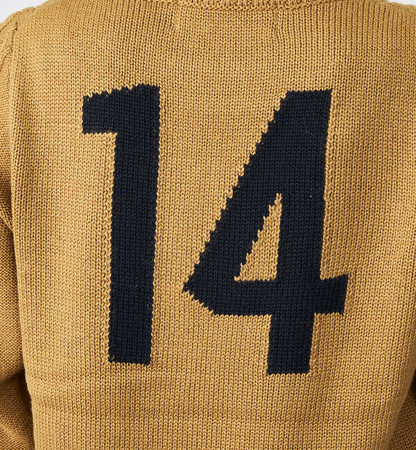 Rouge vif「【Le Melange/ル・メランジュ】ナンバリングケーブルニットプルオーバー」|ニット・セーター|