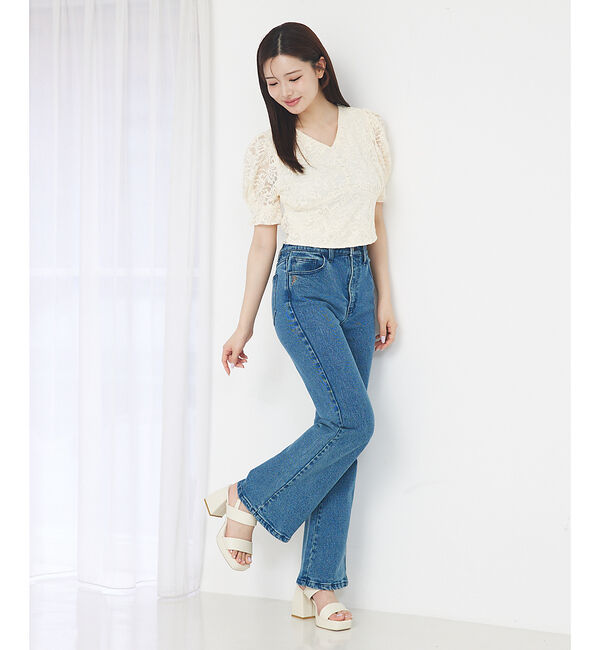 SELFIST「バックリボンレースブラウス」|シャツ・ブラウス|