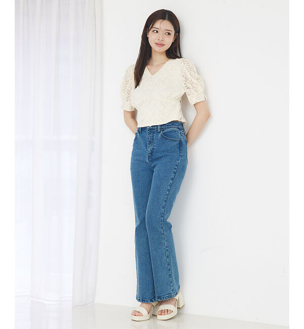 SELFIST「バックリボンレースブラウス」|シャツ・ブラウス|