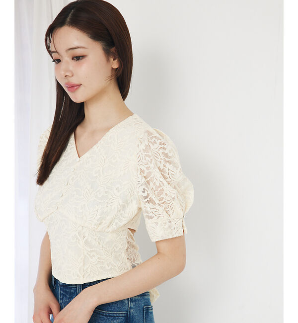 SELFIST「バックリボンレースブラウス」|シャツ・ブラウス|