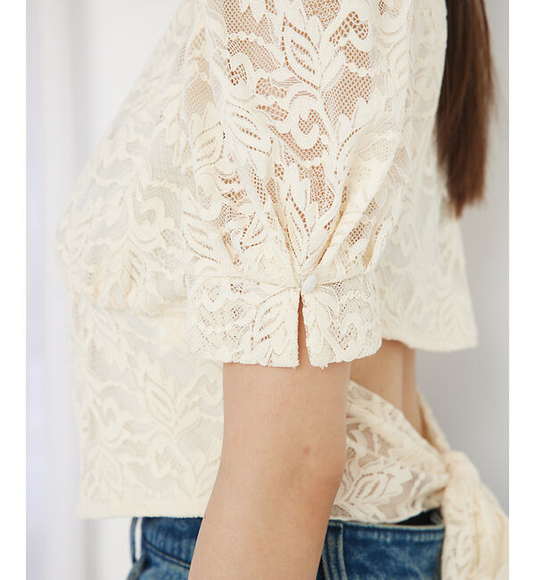 SELFIST「バックリボンレースブラウス」|シャツ・ブラウス|