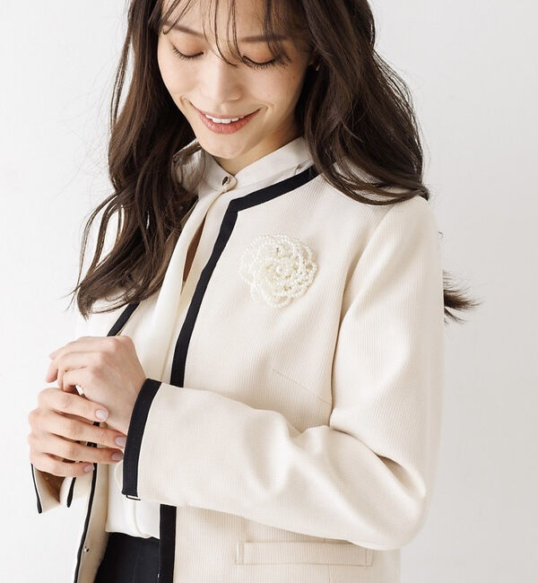 abahouse mavie「【セレモニー対応】パールコサージュ」|その他|オフホワイト