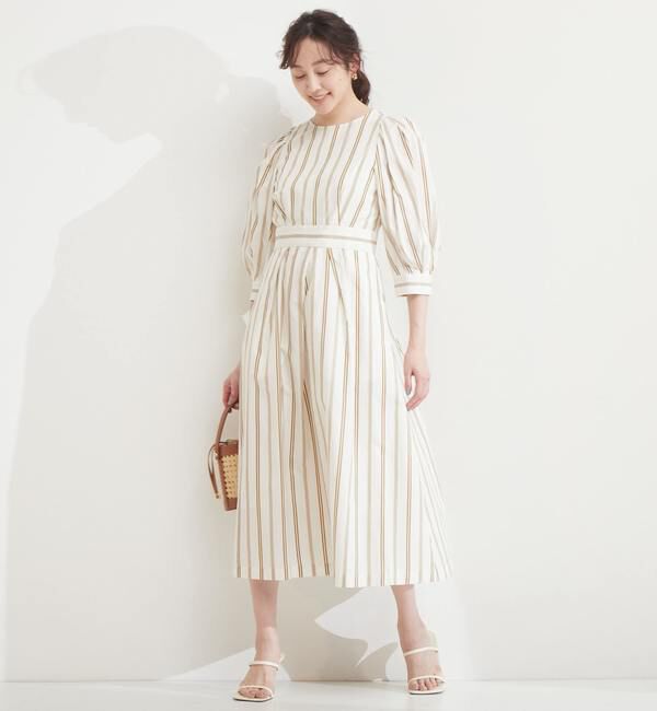 TIARA「ストライプタックワンピース」|ワンピース|