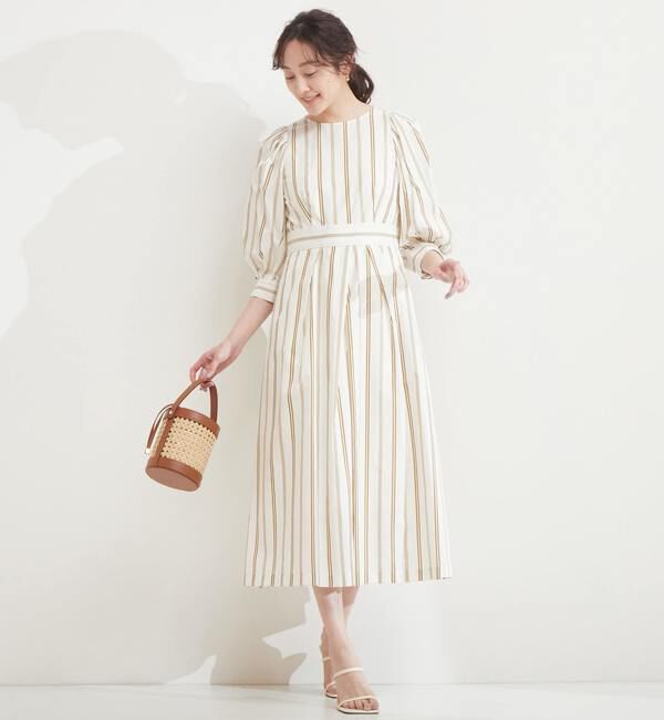 TIARA「ストライプタックワンピース」|ワンピース|