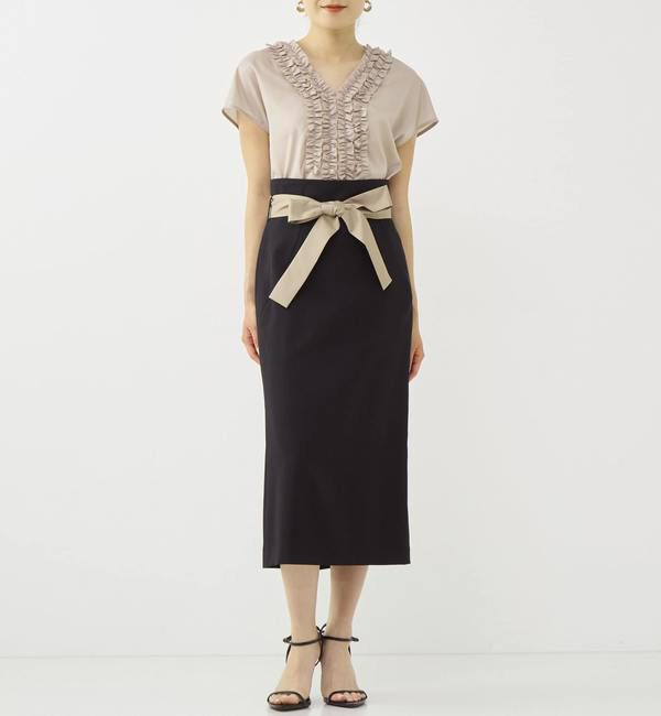 TIARA「Vネックフリルブラウス」|シャツ・ブラウス|