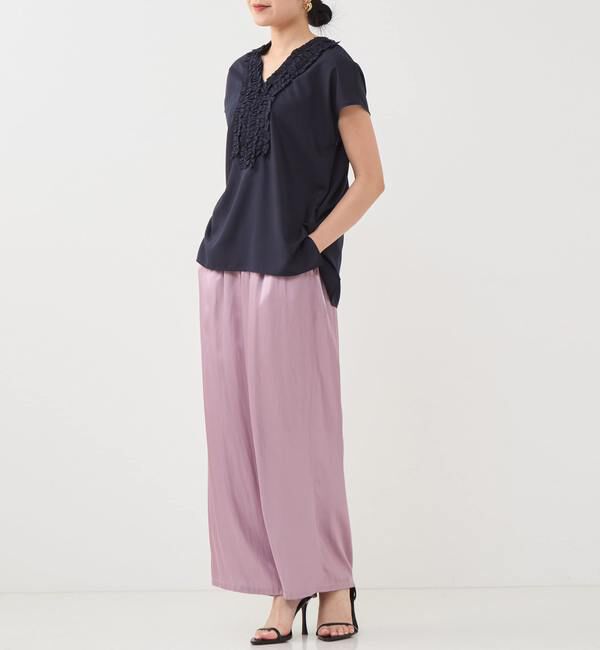 TIARA「Vネックフリルブラウス」|シャツ・ブラウス|