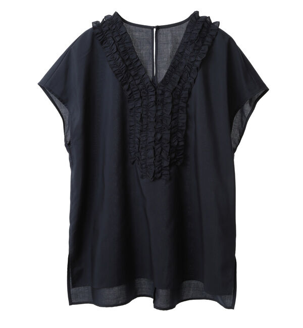 TIARA「Vネックフリルブラウス」|シャツ・ブラウス|