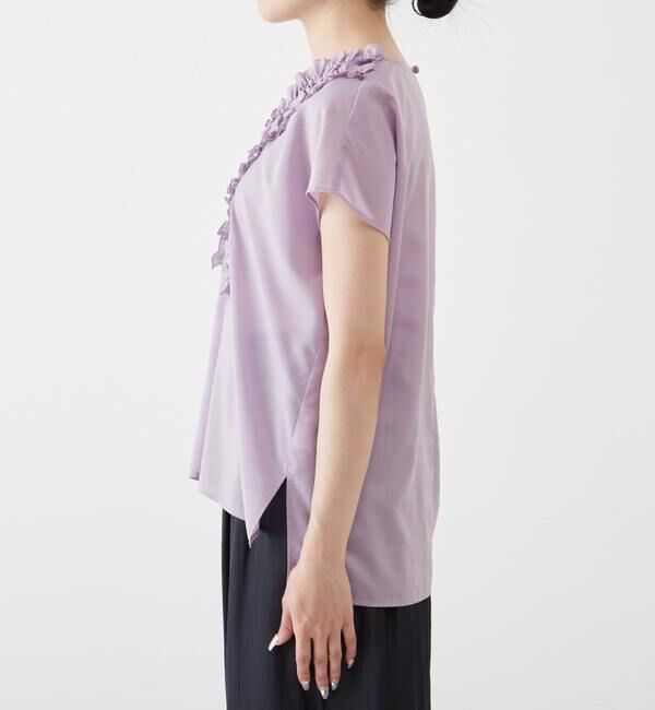 TIARA「Vネックフリルブラウス」|シャツ・ブラウス|