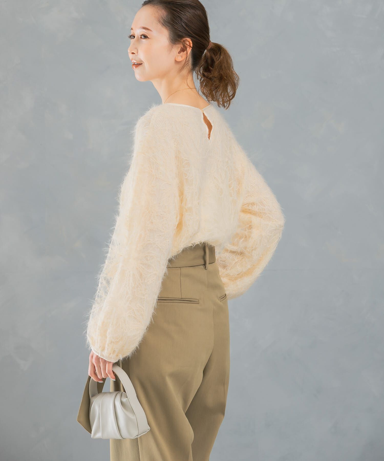 URBAN RESEARCH ROSSO「フラワーチュールシャギーブラウス」|シャツ・ブラウス|