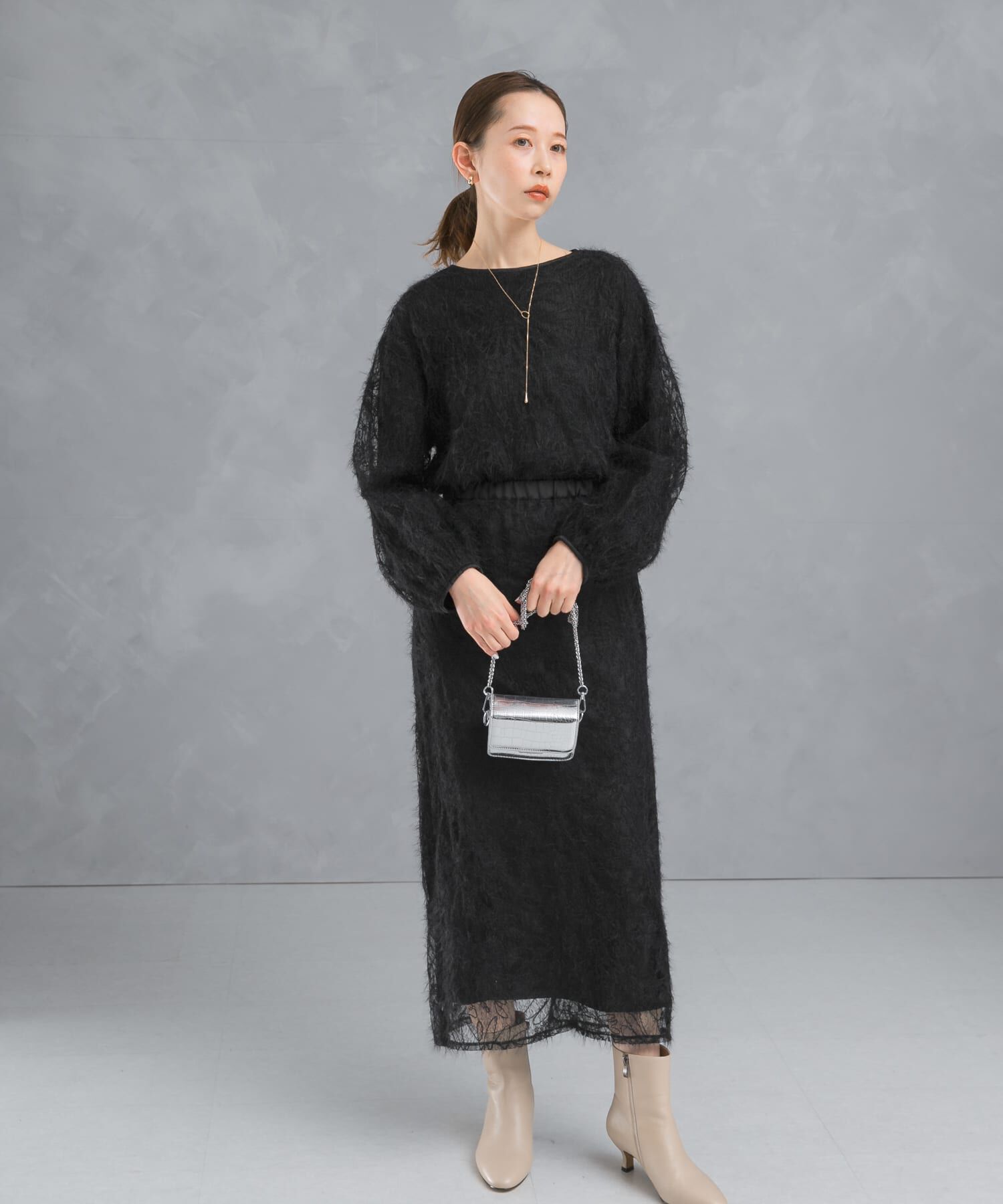 URBAN RESEARCH ROSSO「フラワーチュールシャギーブラウス」|シャツ・ブラウス|