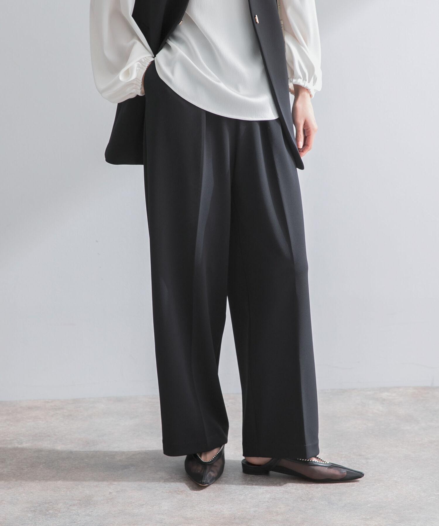 URBAN RESEARCH ROSSO「ストレッチツイルタックストレートパンツ」|その他|