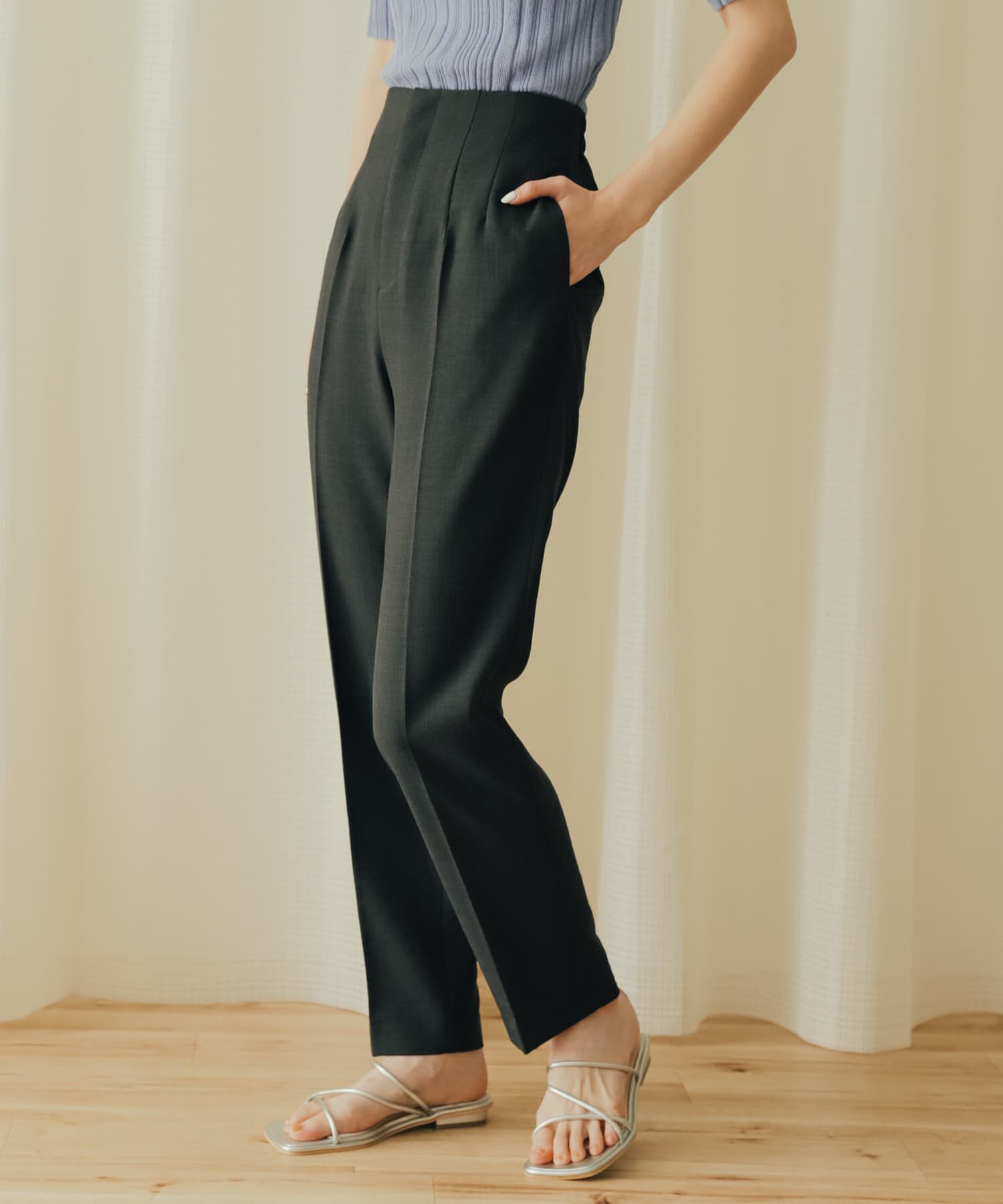 SENSE OF PLACE by URBAN RESEARCH「リネンライクハイウエストテーパードパンツ」|その他|