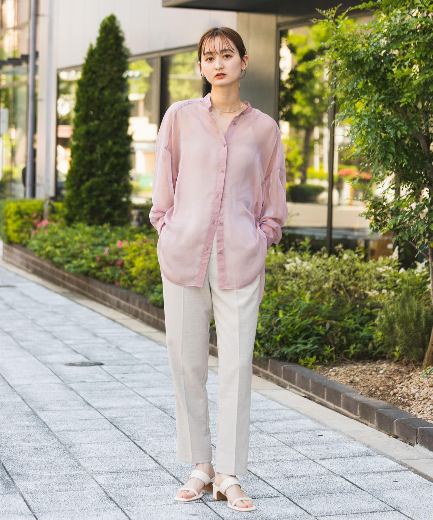 SENSE OF PLACE by URBAN RESEARCH「リネンライクハイウエストテーパードパンツ」|その他|