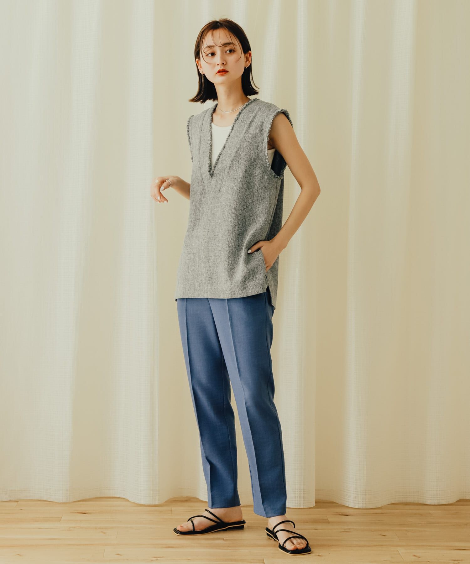 SENSE OF PLACE by URBAN RESEARCH「リネンライクハイウエストテーパードパンツ」|その他|