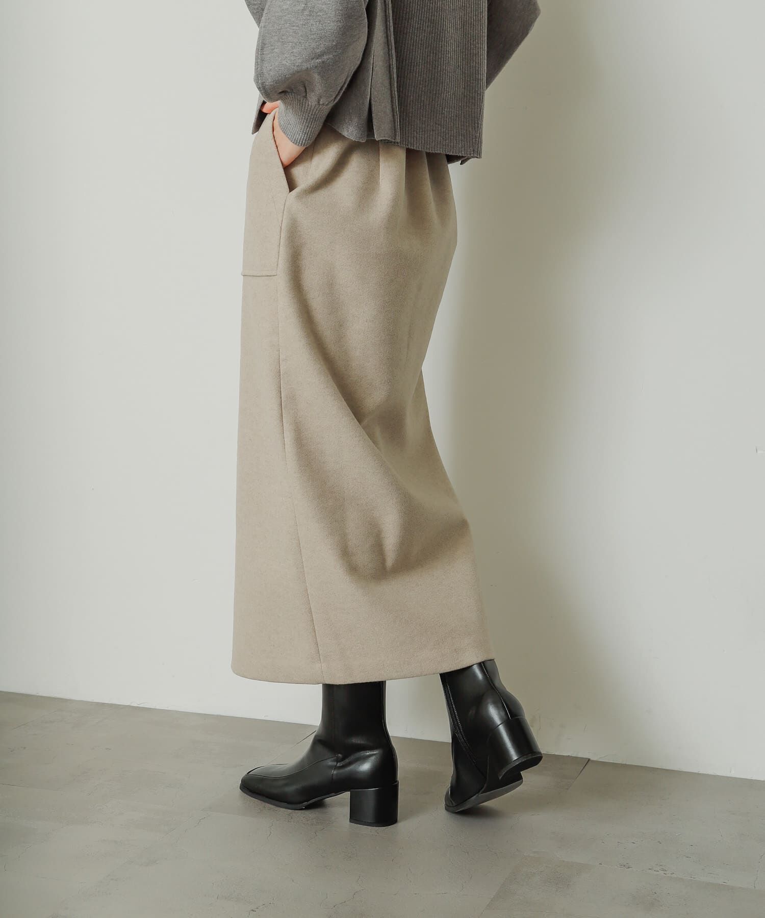 SENSE OF PLACE by URBAN RESEARCH「『TALLサイズ/WEB限定』ジャージメルトンアウトポケットスカート」|スカート|