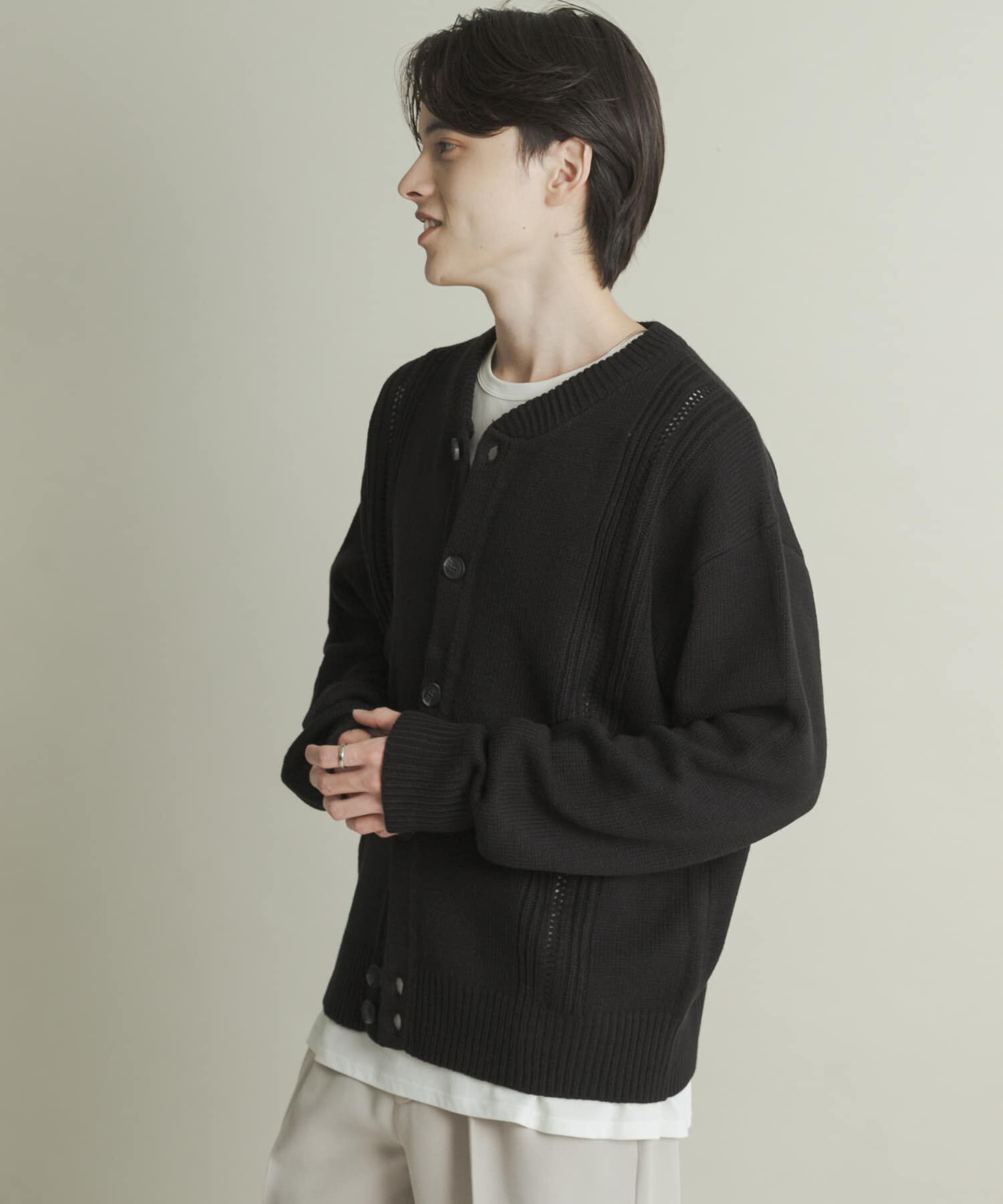 SENSE OF PLACE by URBAN RESEARCH「ハリヌキケーブルニットカーディガン」|カーディガン|