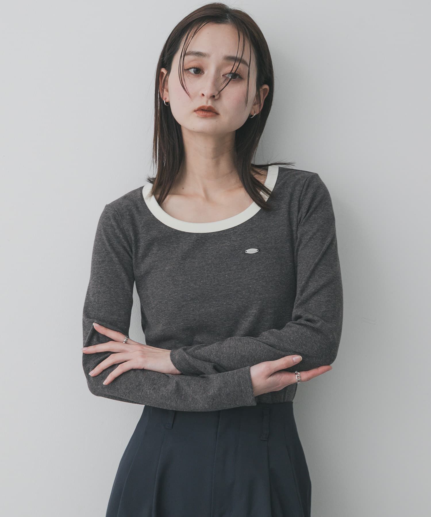 SENSE OF PLACE by URBAN RESEARCH「ラウンドネックリブTシャツ」|Tシャツ・カットソー|