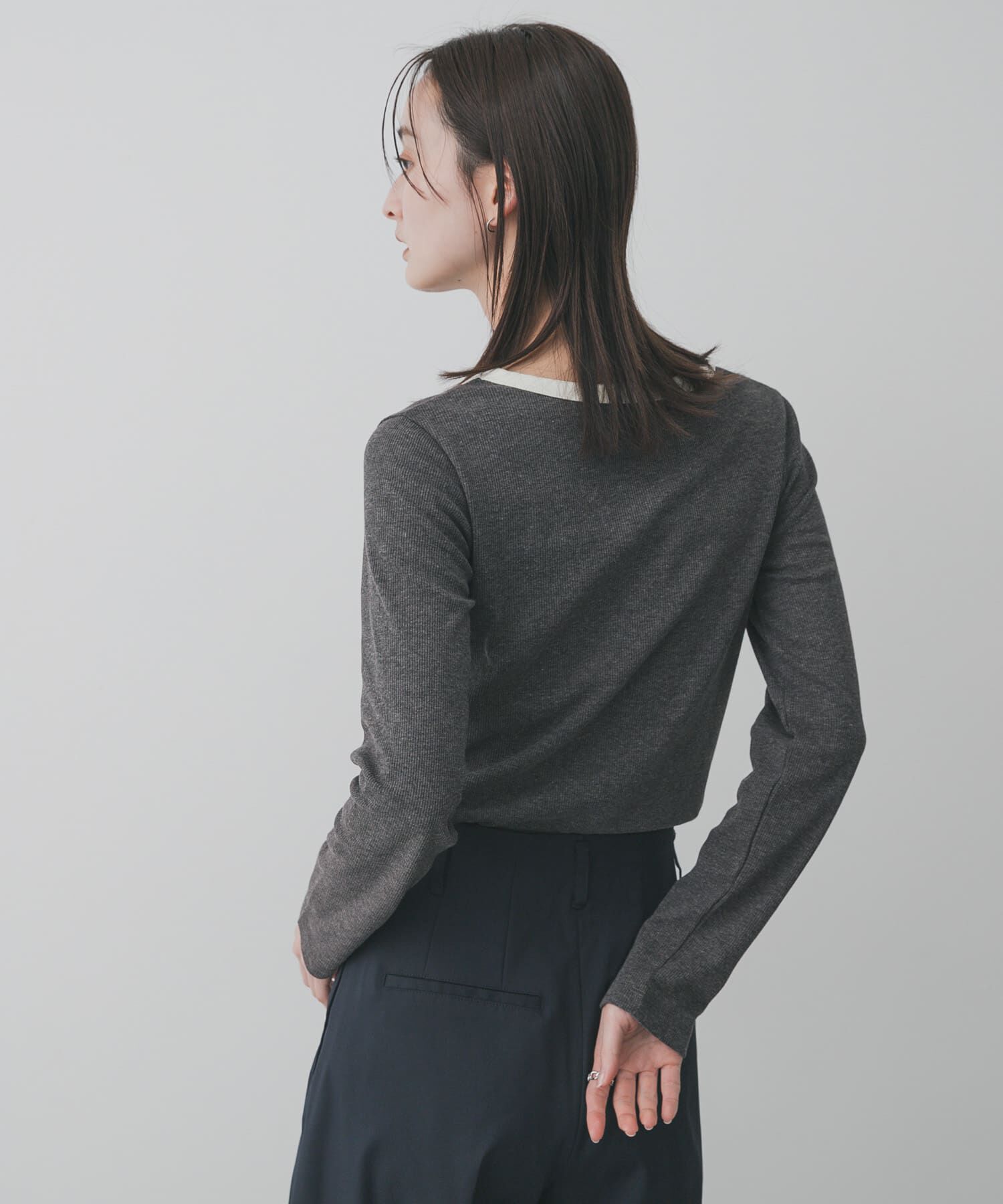 SENSE OF PLACE by URBAN RESEARCH「ラウンドネックリブTシャツ」|Tシャツ・カットソー|