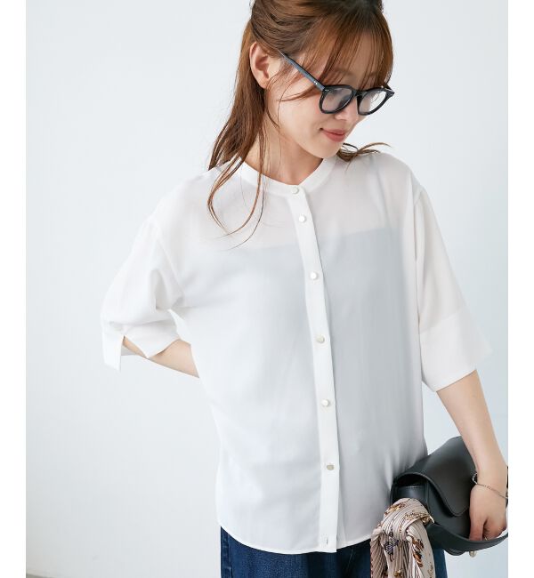  「★NO.1ヒット大人気ブラウス★2WAYジョーゼットブラウス」|シャツ・ブラウス|