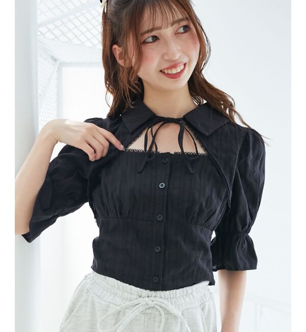  「デコルテオープンブラウス」|シャツ・ブラウス|