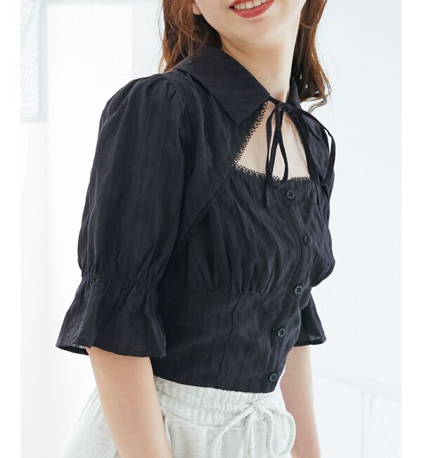  「デコルテオープンブラウス」|シャツ・ブラウス|