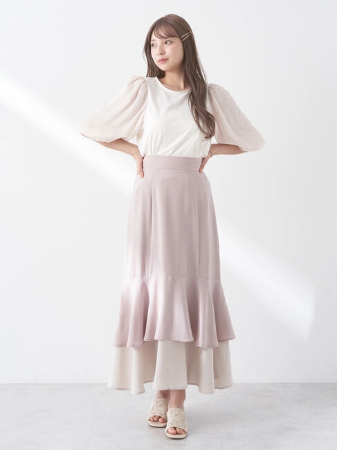 earth music&ecology「ラメスリーブプルオーバー」|Tシャツ・カットソー|