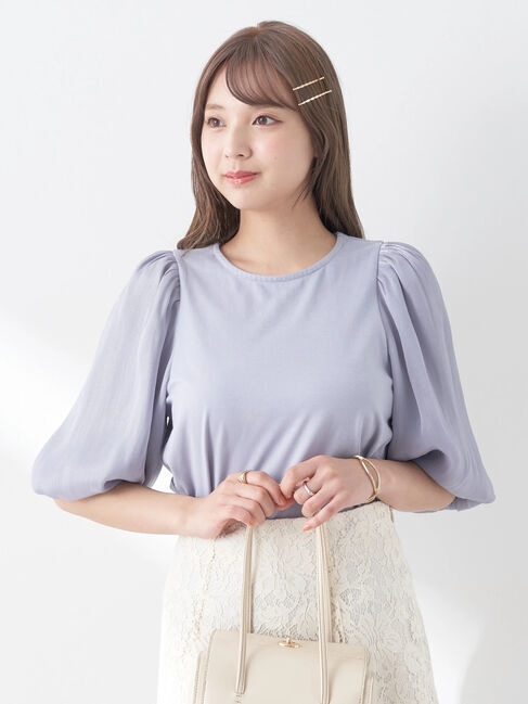 earth music&ecology「ラメスリーブプルオーバー」|Tシャツ・カットソー|