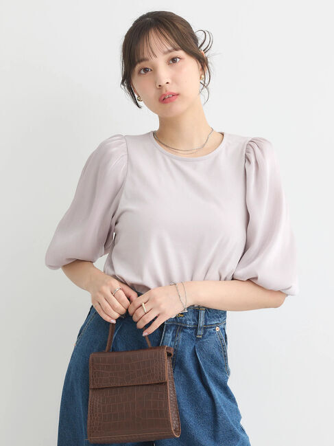 earth music&ecology「ラメスリーブプルオーバー」|Tシャツ・カットソー|