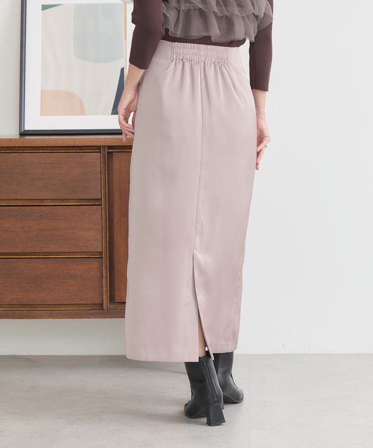 earth music&ecology「フロントドロストリボンナロースカート」|タイト|