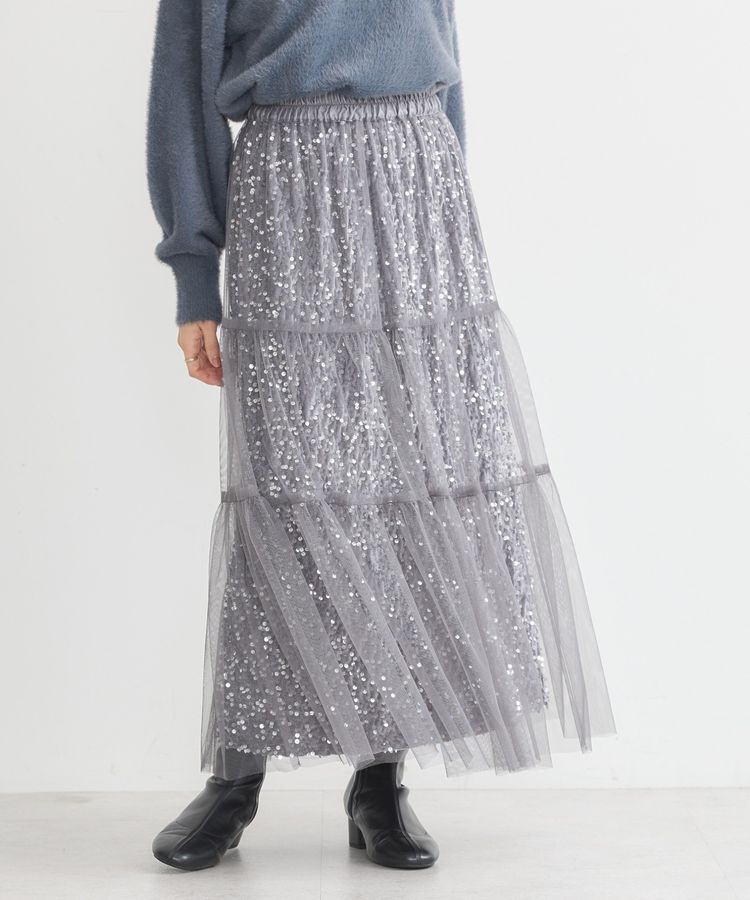 earth music&ecology「マルチウェイスパンコールスカート」|スカート|Silver