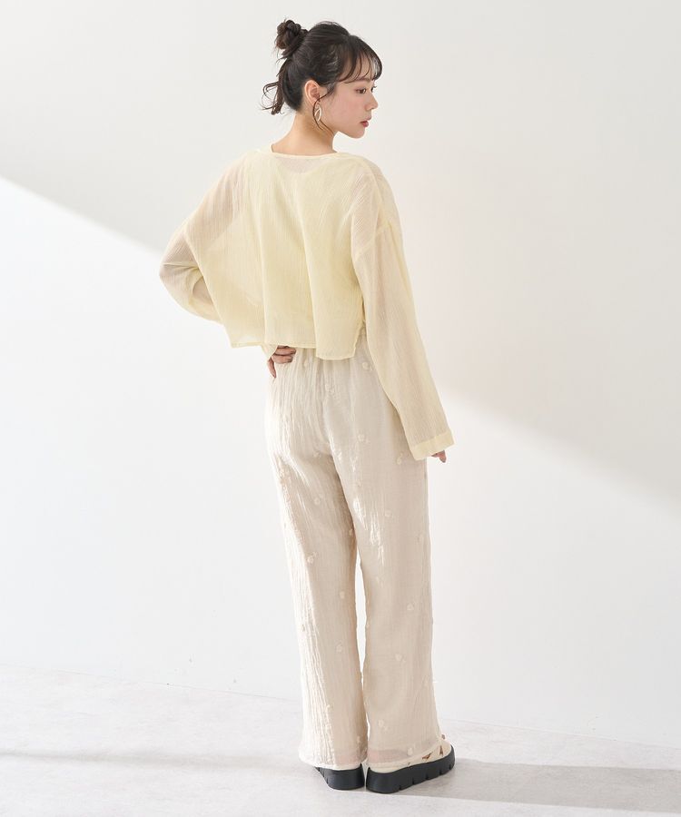 earth music&ecology「【WEB限定】SET2点クレープリボンブラウス+インナー」|シャツ・ブラウス|