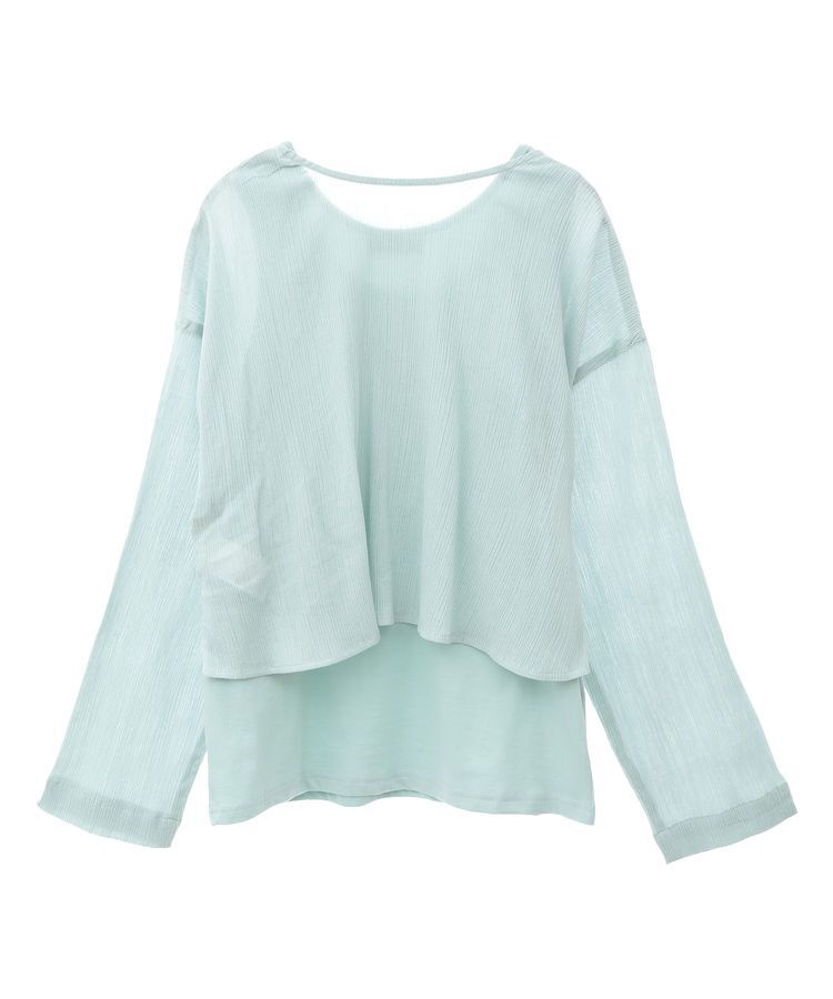 earth music&ecology「【WEB限定】SET2点クレープリボンブラウス+インナー」|シャツ・ブラウス|