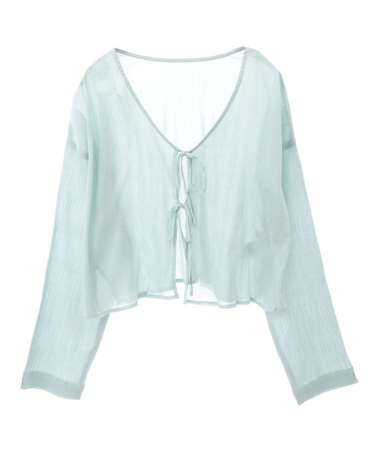 earth music&ecology「【WEB限定】SET2点クレープリボンブラウス+インナー」|シャツ・ブラウス|