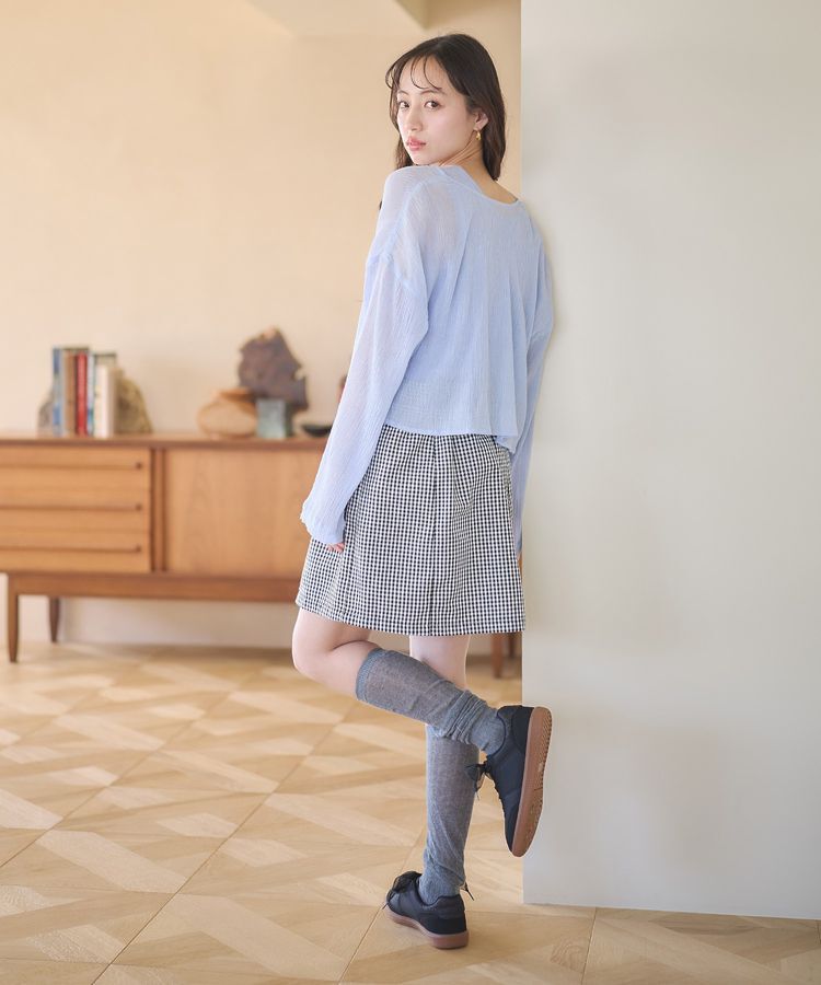 earth music&ecology「【WEB限定】SET2点クレープリボンブラウス+インナー」|シャツ・ブラウス|