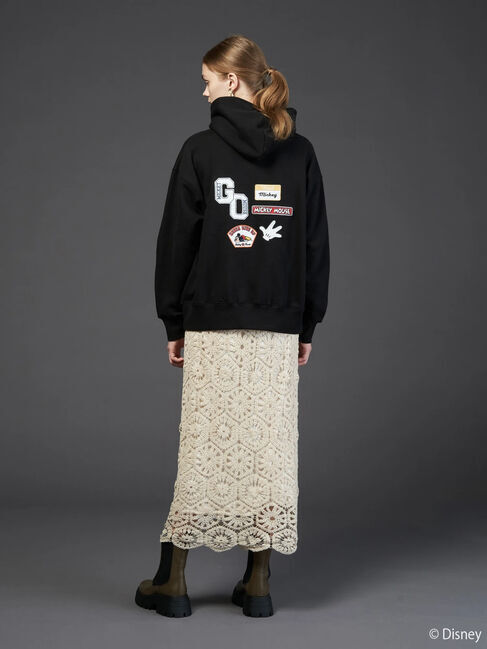  「ワッペン付き裏起毛パーカー/Disney」|Tシャツ・カットソー|
