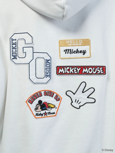  「ワッペン付き裏起毛パーカー/Disney」|Tシャツ・カットソー|