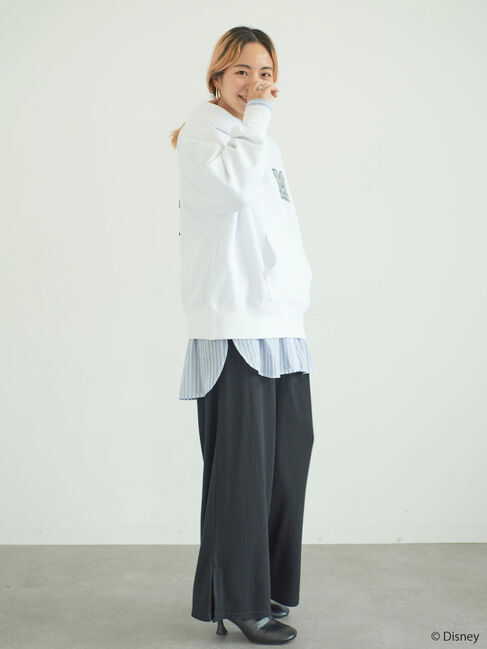  「ワッペン付き裏起毛パーカー/Disney」|Tシャツ・カットソー|