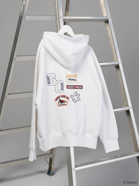  「ワッペン付き裏起毛パーカー/Disney」|Tシャツ・カットソー|