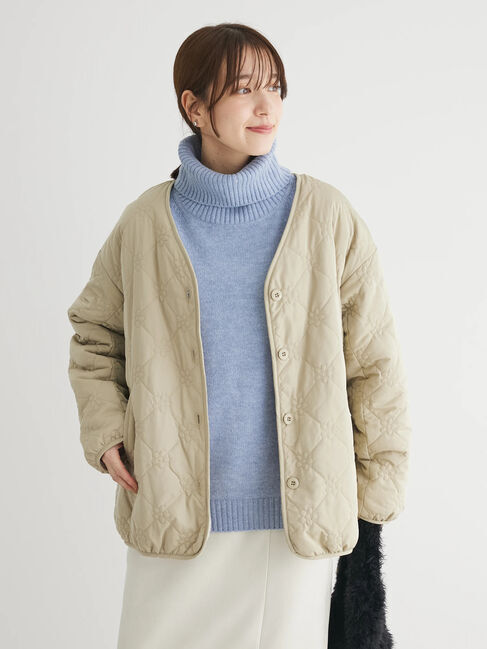 Green Parks「・SUGAR　SPOON　2wayフラワーキルトブルゾン」|その他|Light Khaki