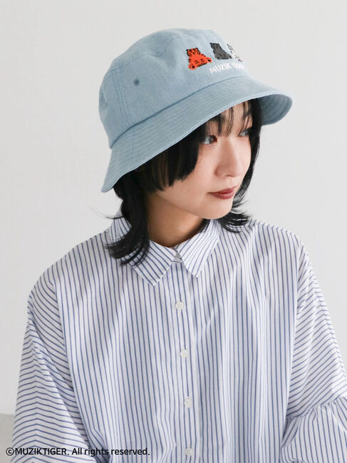 Green Parks「ムジークタイガー/刺しゅうバケットハット」|その他|Light indigo