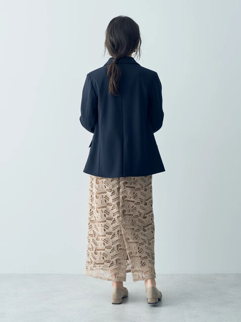 YECCA VECCA「幾何柄レースロングナロースカート」|スカート|