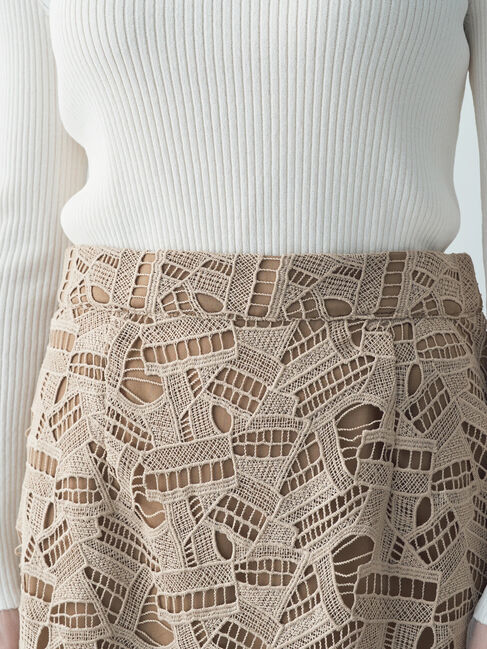 YECCA VECCA「幾何柄レースロングナロースカート」|スカート|