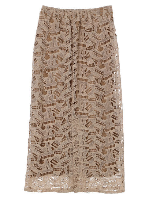 YECCA VECCA「幾何柄レースロングナロースカート」|スカート|