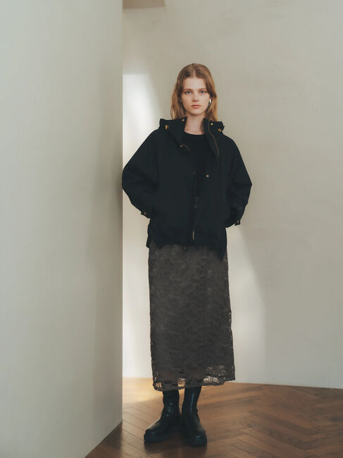 YECCA VECCA「幾何柄レースロングナロースカート」|スカート|