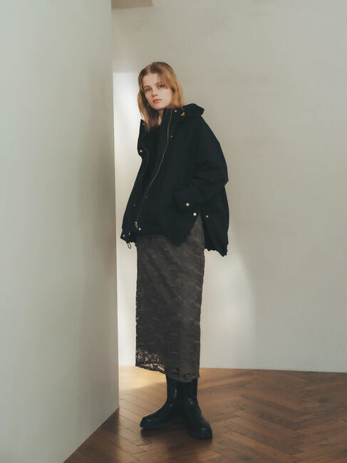 YECCA VECCA「幾何柄レースロングナロースカート」|スカート|